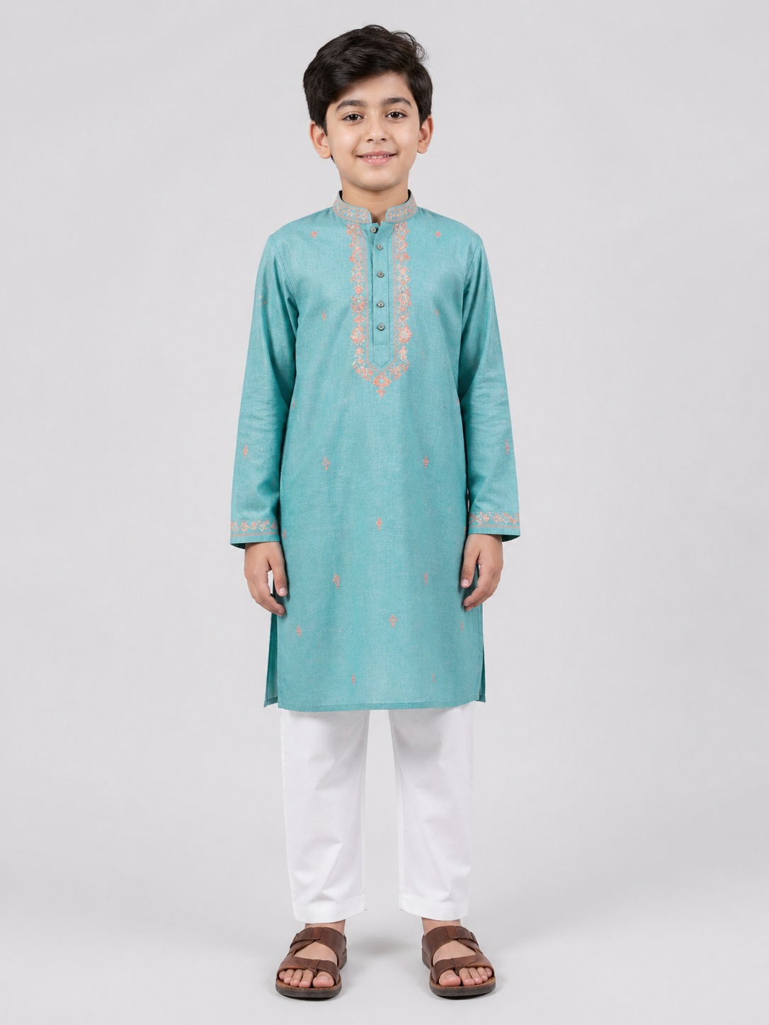 Coral Accent Panjabi